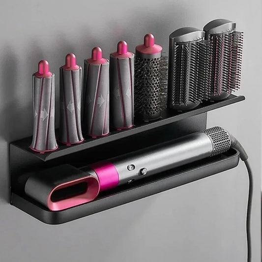 Wall Mounted Adhesive Curling Iron Hair Straightener Dryer Holder Storage Rack--Insert The Product - Bathroom Accessory Mounts | Buy Online in UK