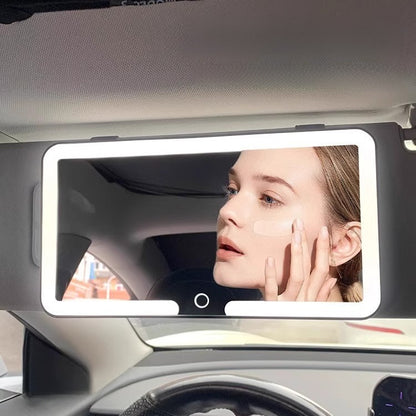 LED Car Makeup Mirror USB Rechargeable Sun Visor Vanity Light UK - Motor Vehicle Electronics | Buy Online in UK