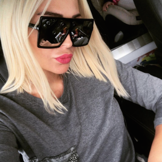 Oversized Square Flat Top Women Very Lrge Ladies Fashion - Sunglasses | Buy Online in UK