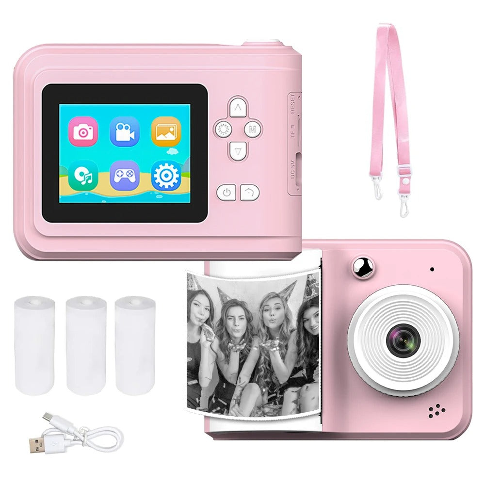 Thermal Print Camera HD 1080P Photo Printing Camera With 3 Rolls Print Paper - Pretend Electronics | Buy Online in UK