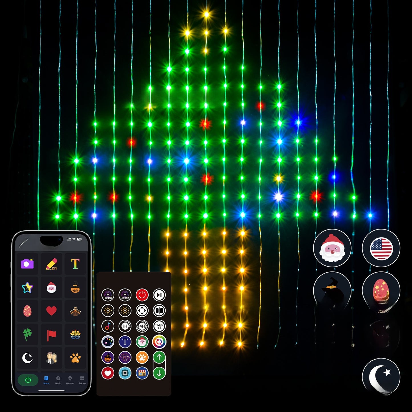 Smart App Curtain Light
