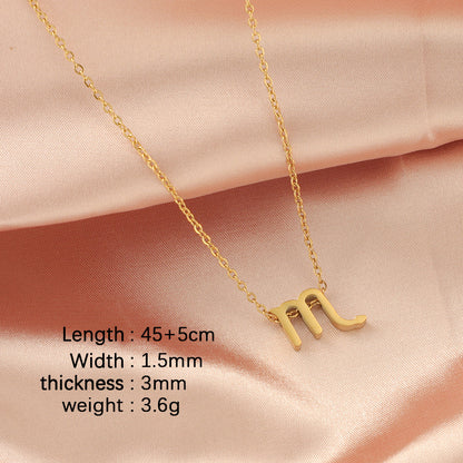 12 Zodiac Sign Collarbone Chain Necklace for Women