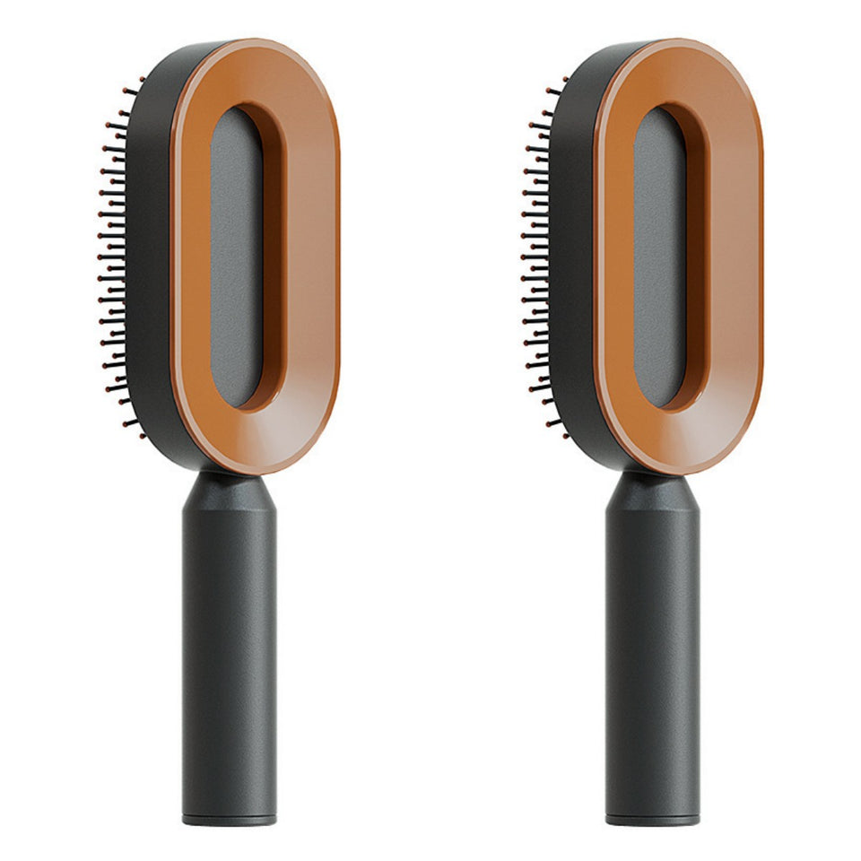 Self-Cleaning Hair Brush for Women – One-Key Cleaning, Anti-Static Hair Loss Comb - Hair Combs | Buy Online in UK