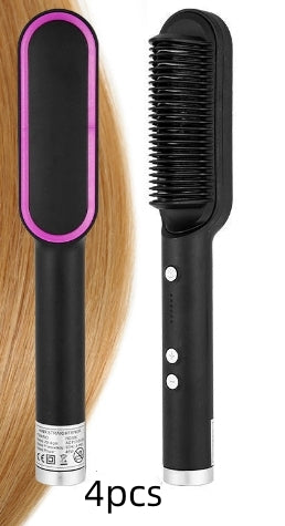 New 2-in-1 Hair Straightener & Curling Tong – Dual-purpose Electric Hair Brush - Straightening Brushes | Buy Online in UK