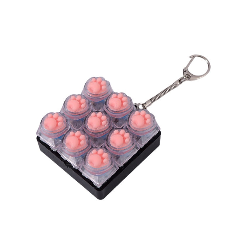 Soft silicone cat paw keycap keychain - Keychains | Buy Online in UK