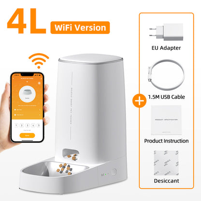4L Automatic Pet Feeder Cat Food Dispenser Accessorie - Automatic Feeders | Buy Online in UK