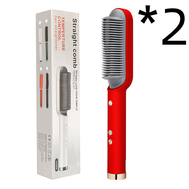 New 2-in-1 Hair Straightener & Curling Tong – Dual-purpose Electric Hair Brush - Straightening Brushes | Buy Online in UK