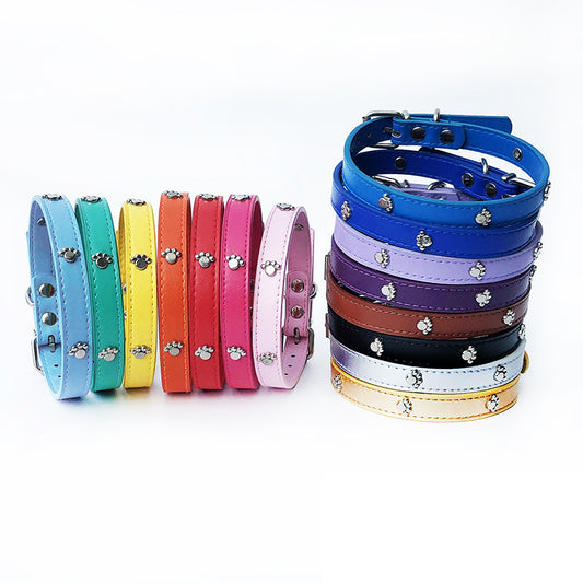 Pack Of 10 1.5 Leather Collars Dog Collars, PU Collars