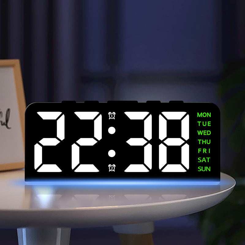 LED Digital Alarm Clock with Date Display