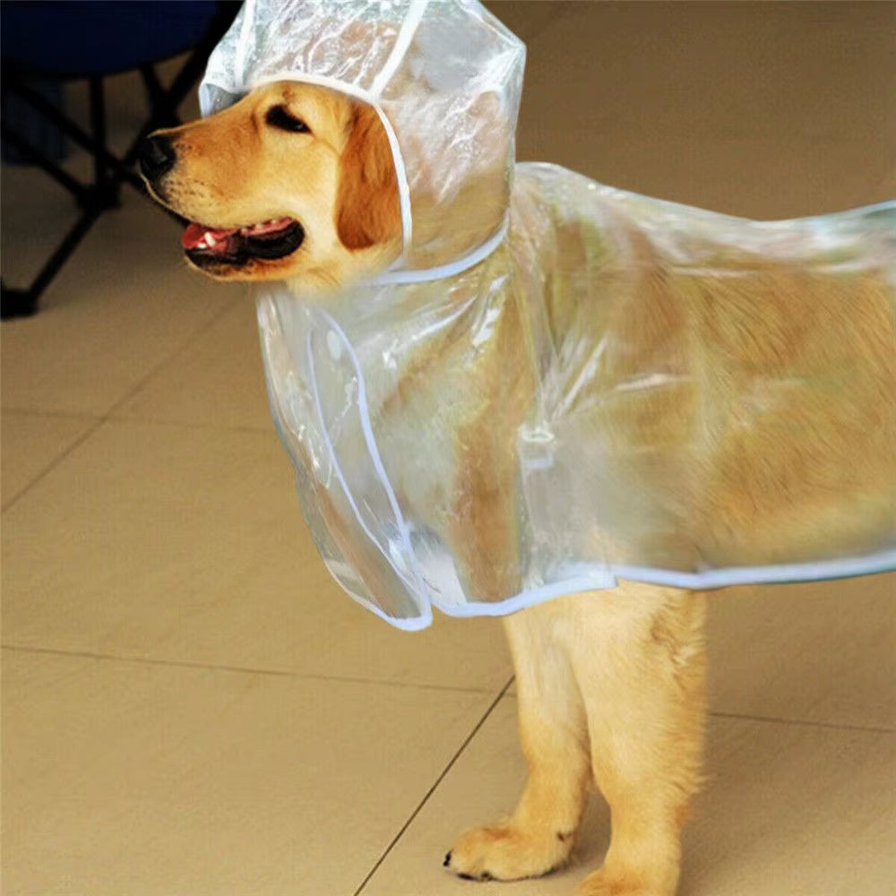 Dog Puppy Rain Coat PVC Waterproof Clear Transparent Pet Hooded Jacket - Pet Rain Coats | Buy Online in UK