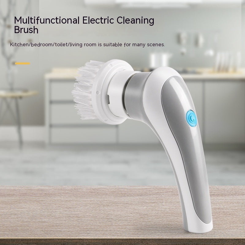 4‑in‑1 Electric Spinning Cleaning Brush – Cordless Handheld Scrubber for Home & Kitchen Cleaning - Scrub Brushes | Buy Online in UK