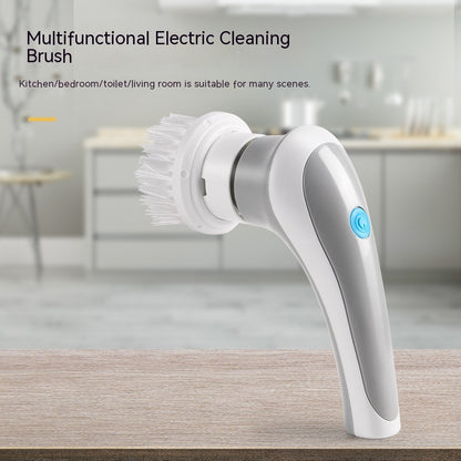 4‑in‑1 Electric Spinning Cleaning Brush – Cordless Handheld Scrubber for Home & Kitchen Cleaning - Scrub Brushes | Buy Online in UK
