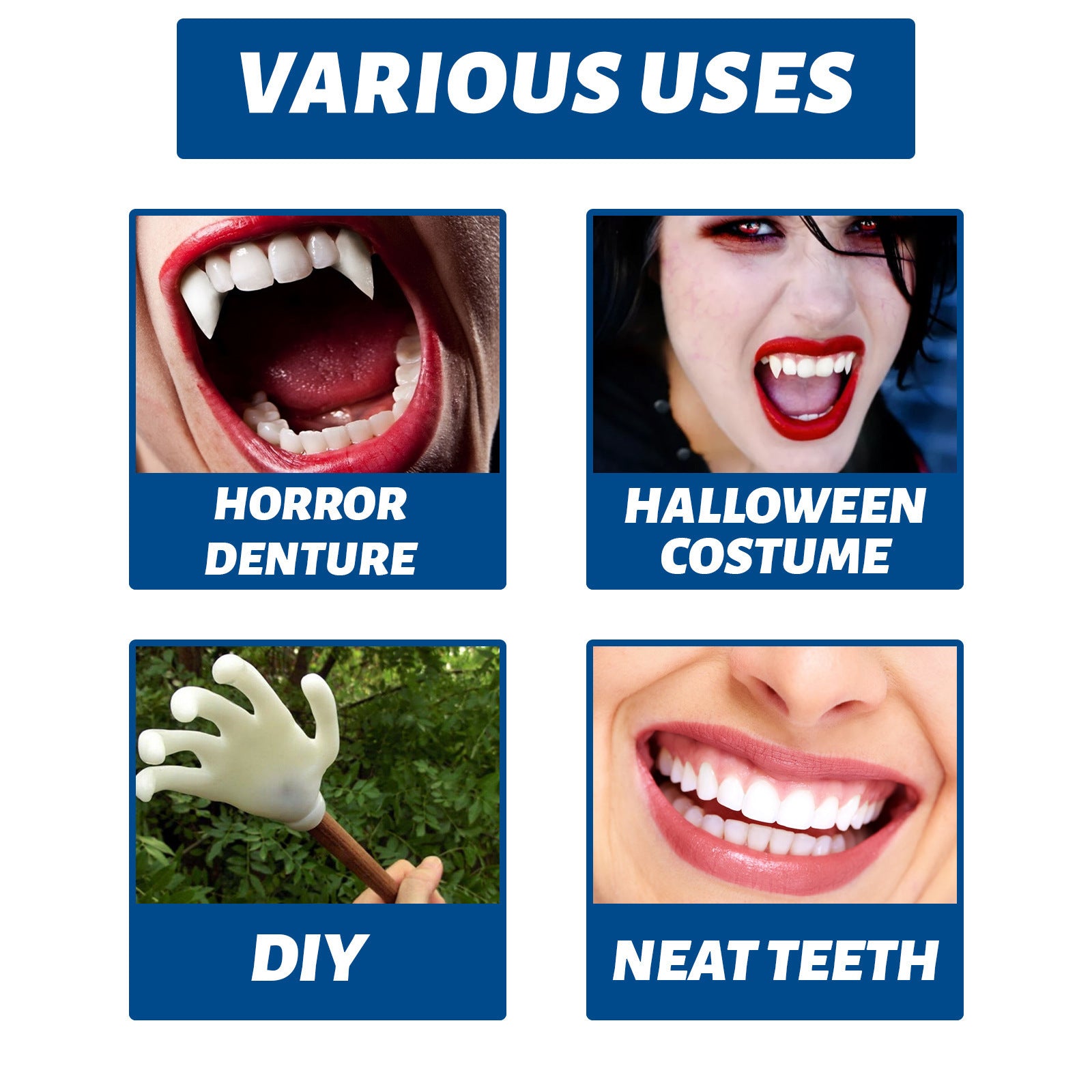 Malleable dental prosthesis, film and television makeup modification - Dentures | Buy Online in UK
