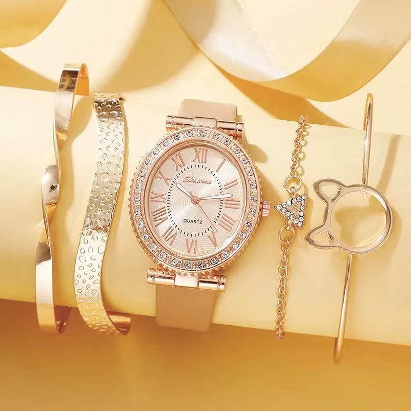 Women'S Fashion Quartz Watch Luxury Leather Band Analog Wristwatch Ladies - Watches | Buy Online in UK