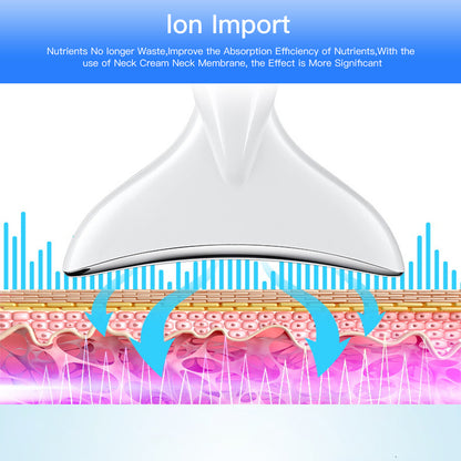 EMS Microcurrent Neck & Face Beauty Device – LED Photon Therapy for Skin Tightening - Skin Care Tools | Buy Online in UK