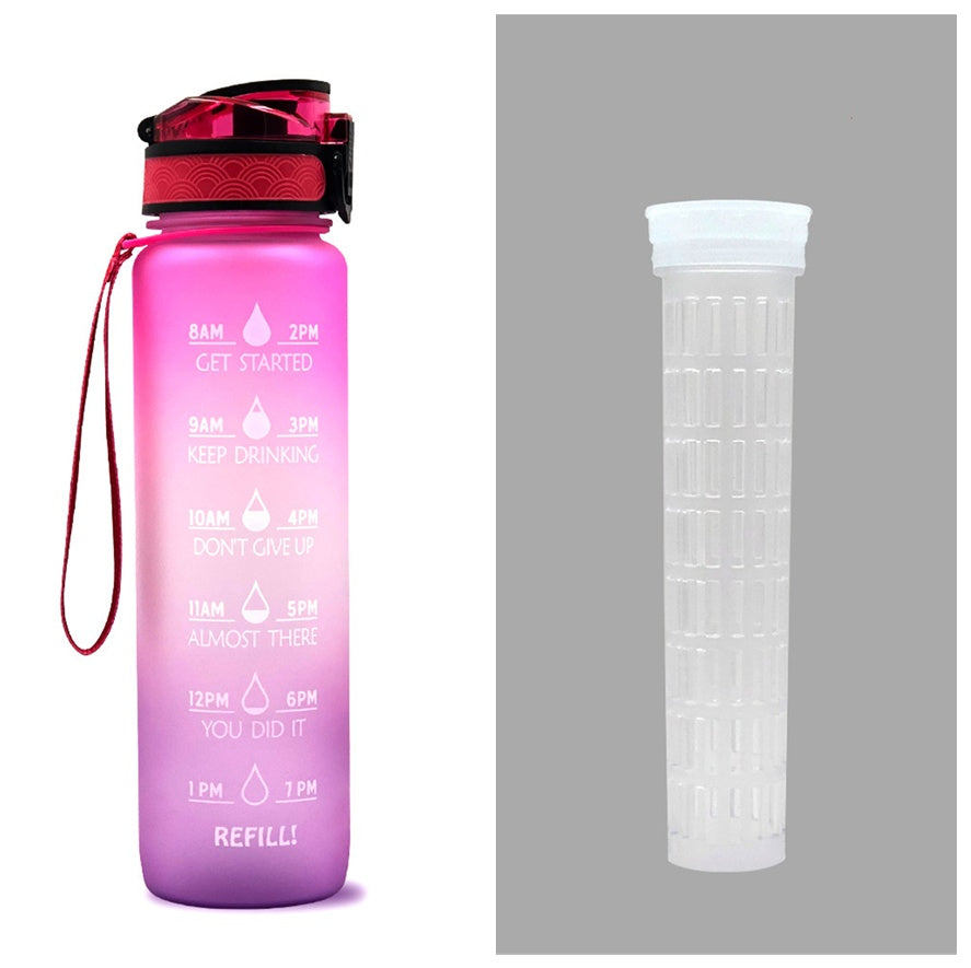 1L Tritan Motivational Water Bottle with Time Marker – Leakproof Sports Bottle (UK) - Water Bottles | Buy Online in UK