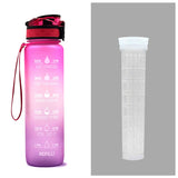 1L Tritan Motivational Water Bottle with Time Marker – Leakproof Sports Bottle (UK) - Water Bottles | Buy Online in UK