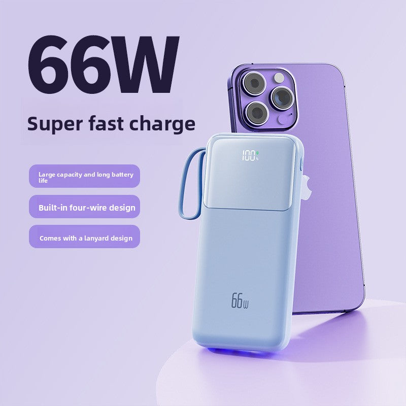 Portable Power Bank with Built-in Cable | Fast Charging Travel Charger UK - Power Banks | Buy Online in UK