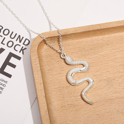Popular Jewelry Snake-Shaped Element Necklace Personalized Fashion Retro - Necklaces | Buy Online in UK