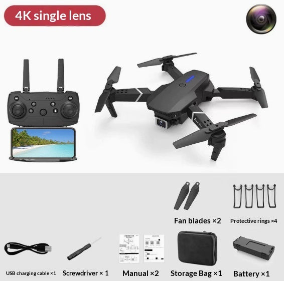 E88 Drone Aerial Photography HD 4K Dual Camera – Remote Control Airplane Toy - Drones | Buy Online in UK