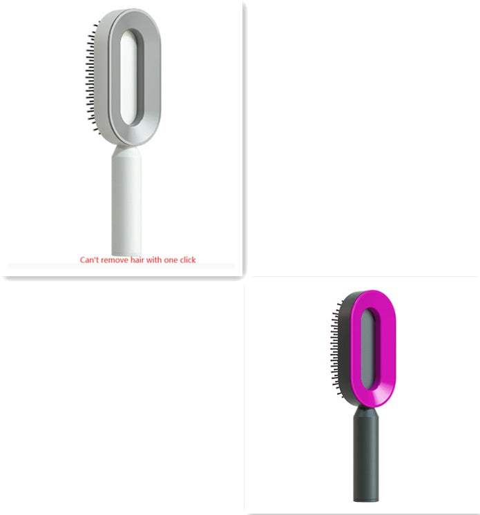 Self-Cleaning Hair Brush for Women – One-Key Cleaning, Anti-Static Hair Loss Comb - Hair Combs | Buy Online in UK