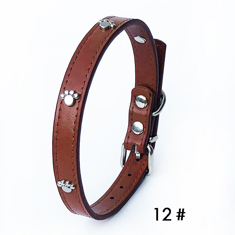 Pack Of 10 1.5 Leather Collars Dog Collars, PU Collars