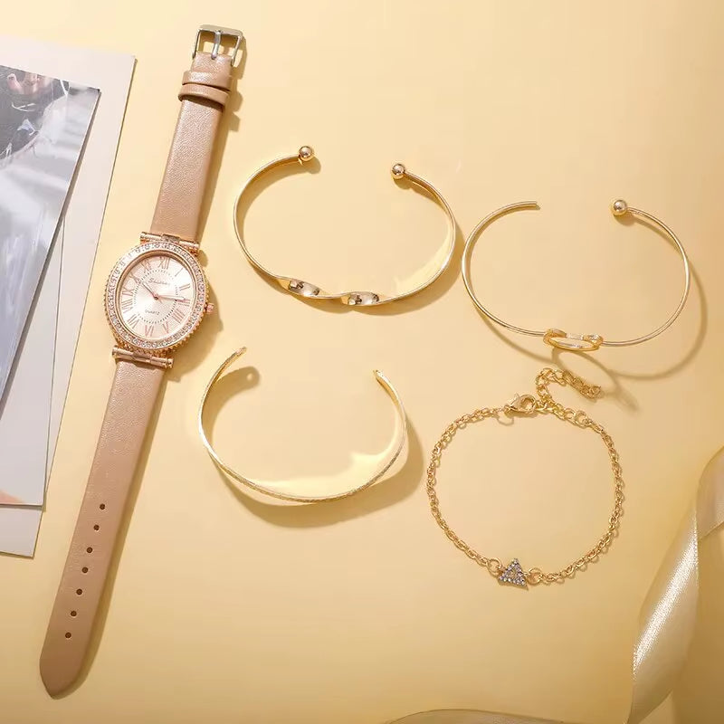 Women'S Fashion Quartz Watch Luxury Leather Band Analog Wristwatch Ladies - Watches | Buy Online in UK