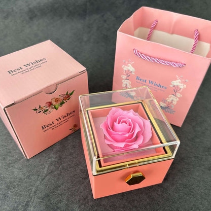 Buy Rotating Jewelry Box Organizer with Mirror & LED | 360° Storage Case in UK - High Quality Jewelry Boxes