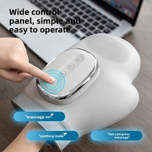 Hand heating massage device