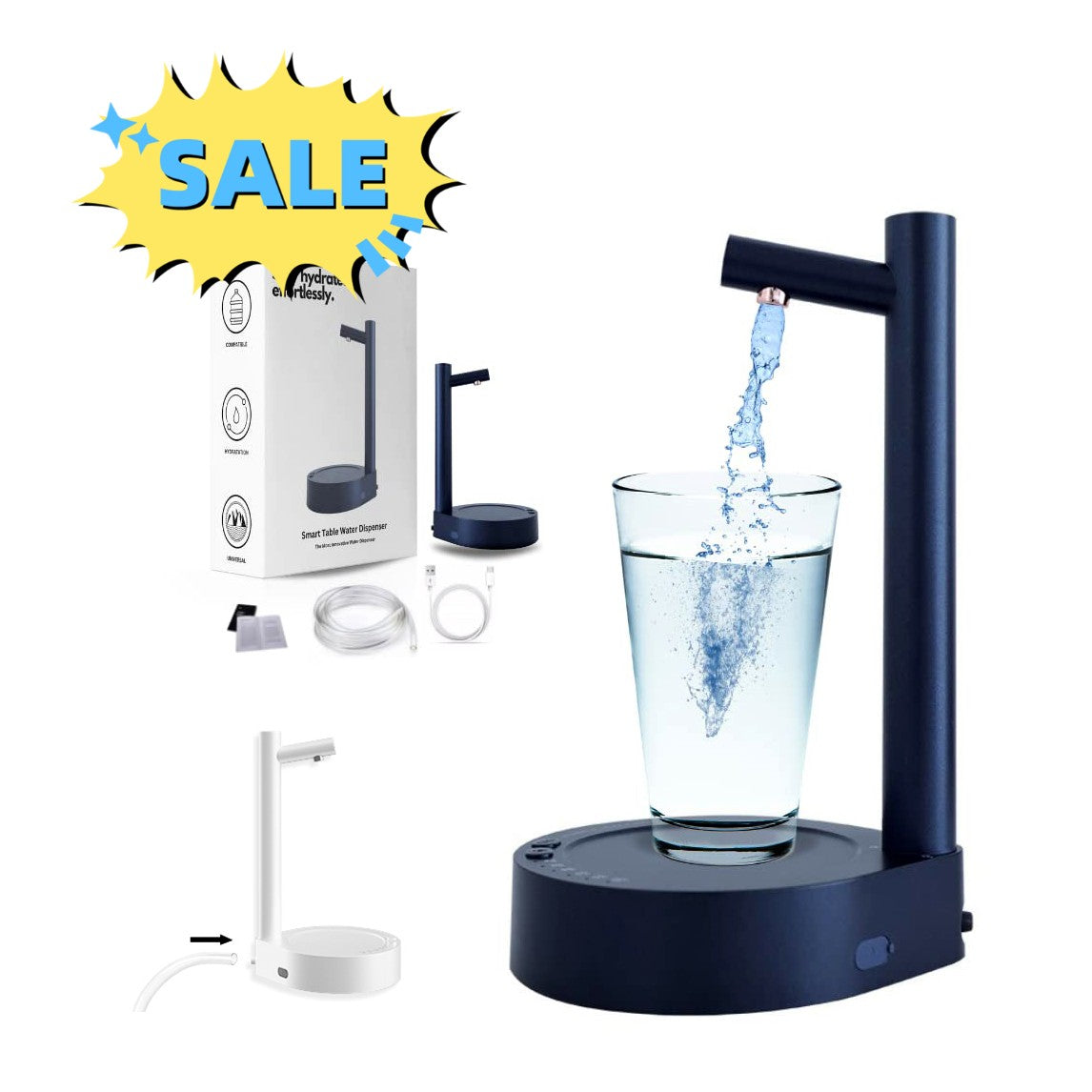Automatic Electric Water Dispenser – Rechargeable Desk Water Pump for Gallon Bottles - Water Coolers | Buy Online in UK