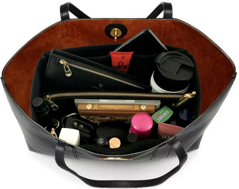 Women Ace Organizer Handbag Felt Travel Bag Insert Liner Makeup Organiser Pouch - Handbag & Wallet Accessories | Buy Online in UK