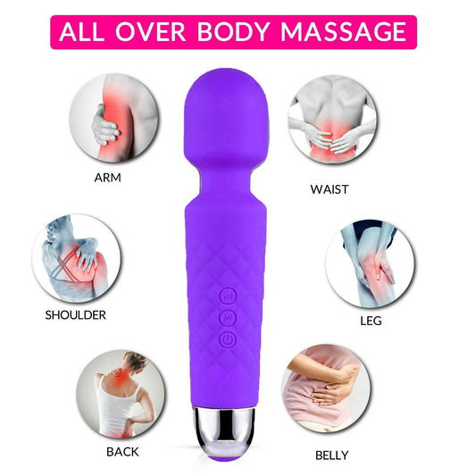 Magic Massage Wand Muscle Relaxation Massager 20 Speed Vibrating Full Body Therapy Motor Vibration - Electric Massagers | Buy Online in UK