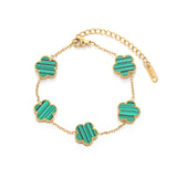 Clover Five-Petal Bracelet Jewelry – Lucky Flower Charm Bracelet for Women