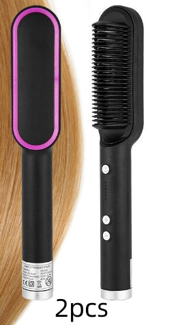 New 2-in-1 Hair Straightener & Curling Tong – Dual-purpose Electric Hair Brush - Straightening Brushes | Buy Online in UK
