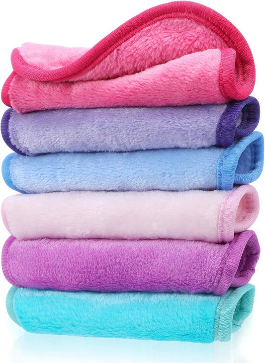 Soft Microfiber Face Cleansing Cloth Fast Drying Washclothface (6 Colors) - Makeup Removers | Buy Online in UK