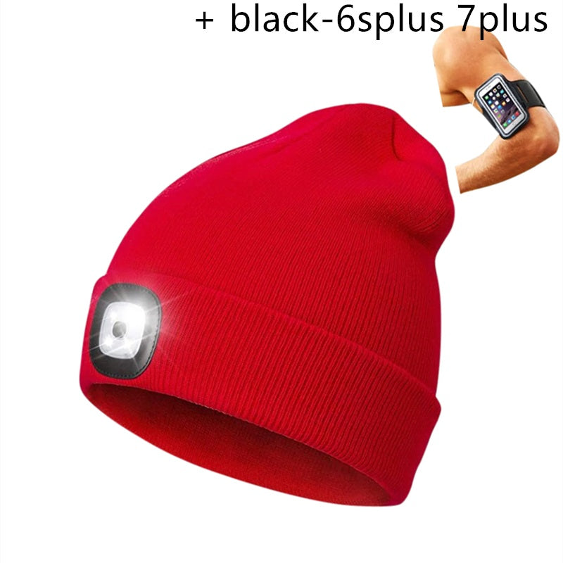 LED luminous knitted hat