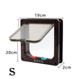 Pet Door Locking Small Medium Large Dog Cat Flap Magnetic White Frame 4 Way - Door-Mounted Doors | Buy Online in UK