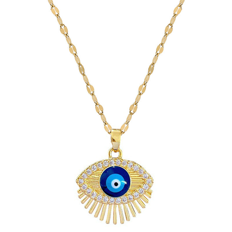 Eyelash Eye Light Luxury Wedding Necklace
