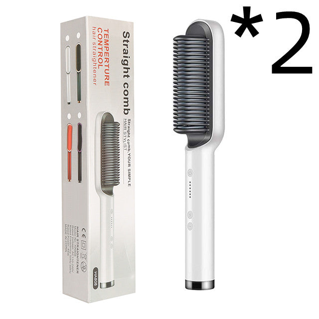 New 2-in-1 Hair Straightener & Curling Tong – Dual-purpose Electric Hair Brush - Straightening Brushes | Buy Online in UK