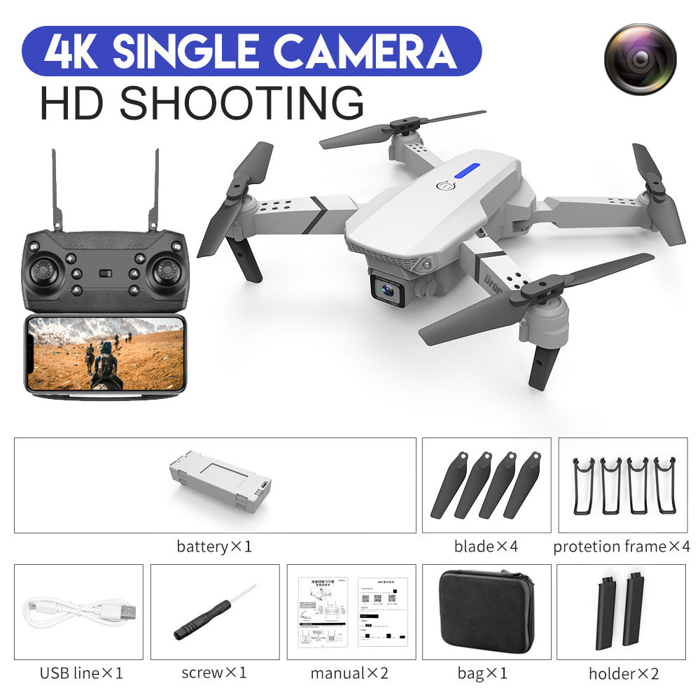 E88 Drone Aerial Photography HD 4K Dual Camera – Remote Control Airplane Toy - Drones | Buy Online in UK