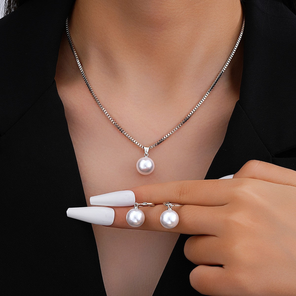Elegant Pearl Imitation Jewelry Set for Women