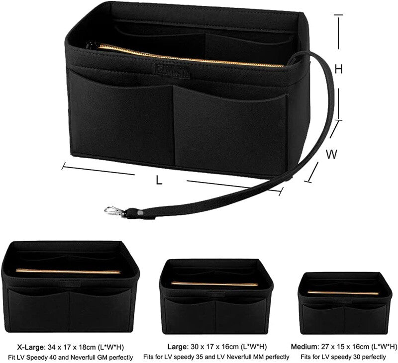 Women Ace Organizer Handbag Felt Travel Bag Insert Liner Makeup Organiser Pouch - Handbag & Wallet Accessories | Buy Online in UK