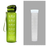 1L Tritan Motivational Water Bottle with Time Marker – Leakproof Sports Bottle (UK) - Water Bottles | Buy Online in UK