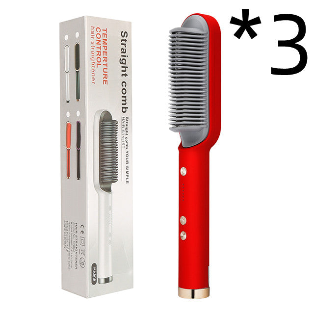 New 2-in-1 Hair Straightener & Curling Tong – Dual-purpose Electric Hair Brush - Straightening Brushes | Buy Online in UK