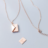 Love You Envelope Necklace Romantic Gift for Her