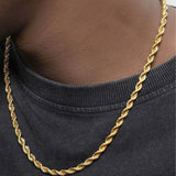 Buy Fashionable stainless steel thick necklace and twisted long necklace in UK - High Quality