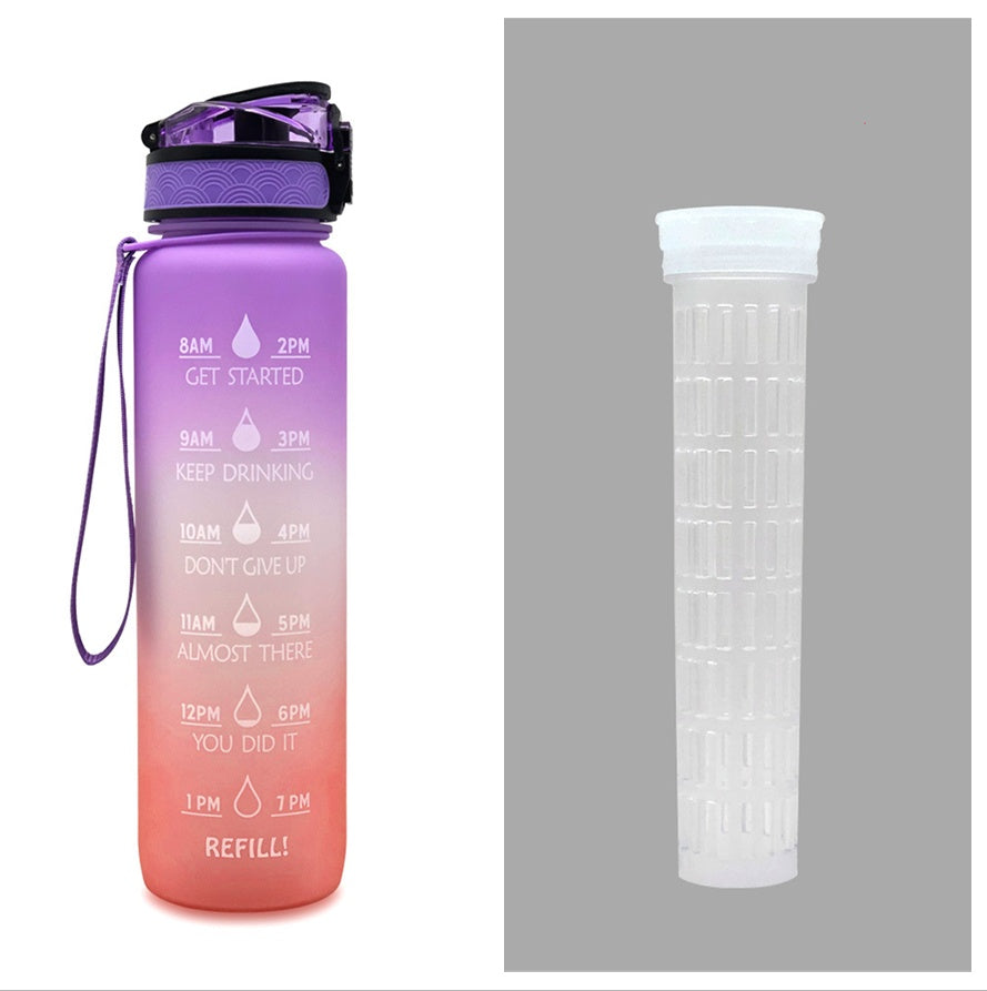 1L Tritan Motivational Water Bottle with Time Marker – Leakproof Sports Bottle (UK) - Water Bottles | Buy Online in UK