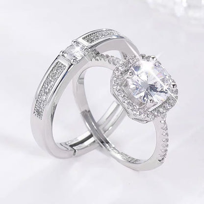 Buy Silver Plated Rings for Men & Women – Stylish Adjustable Couple Band Jewelry in UK - High Quality Rings