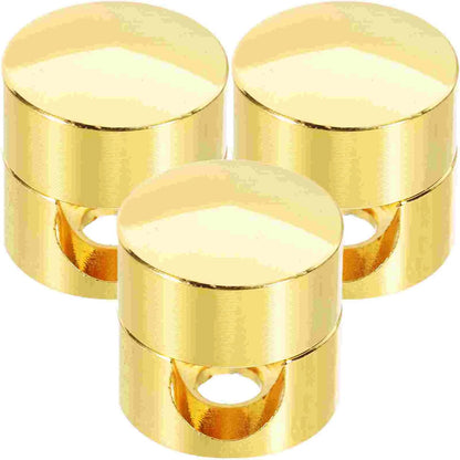 3 Pcs Gold Aluminum Power Cord Fixing Device Cable Management