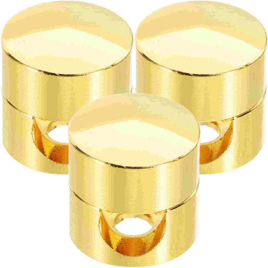 3 Pcs Gold Aluminum Power Cord Fixing Device Cable Management
